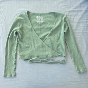 Big Bud Press - “Wrap Top”- Color: Sage Green - Size: 2/XXS/XS - Never Worn